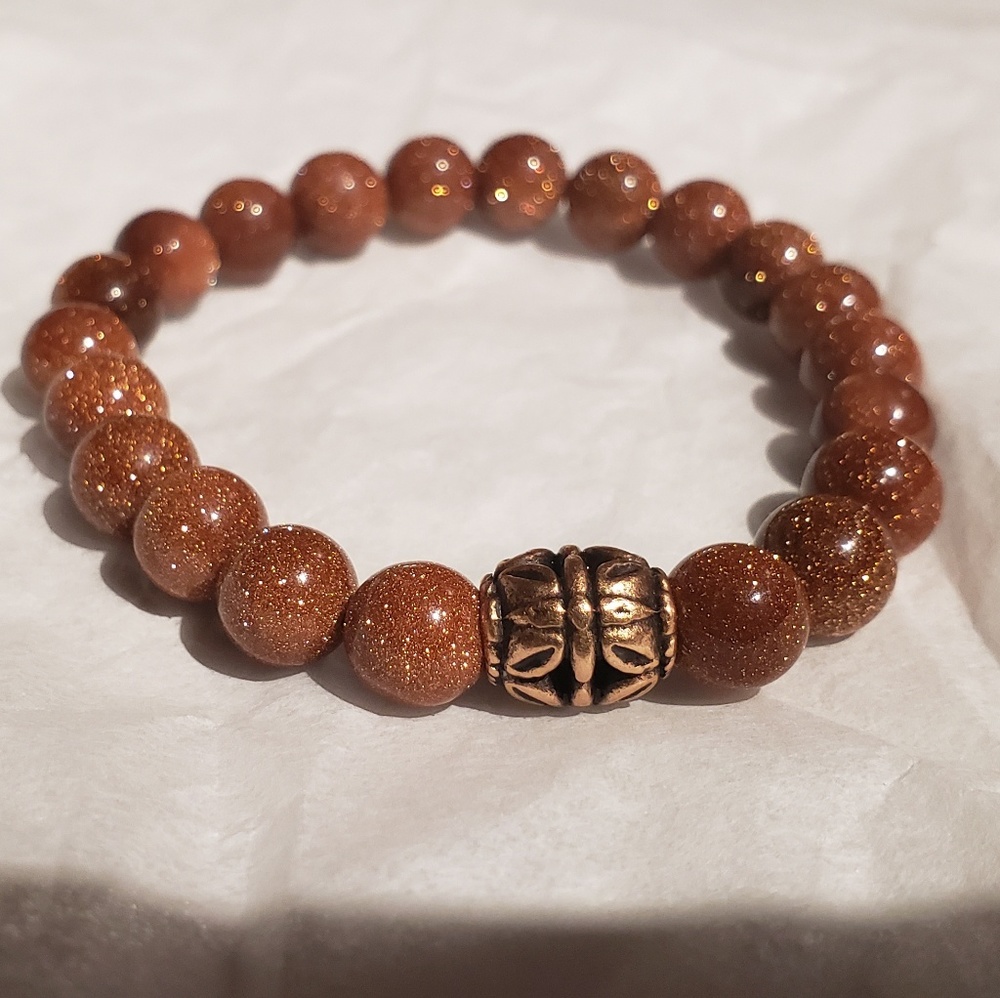 Crystal Healing Bracelet ~ Goldstone